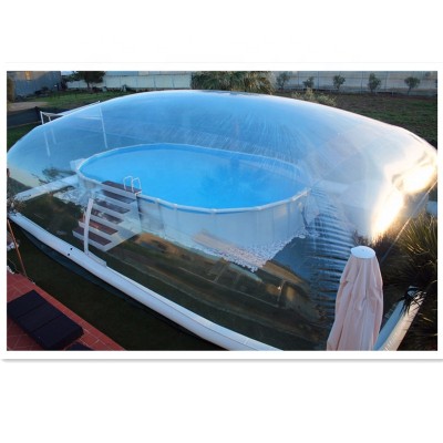 pvc transparent rectangular blow up inflatable pool cover from China outdoor inflatable pool dome tent manufacturer