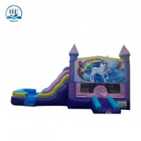 factory price PVC water slide combo bouncy jumping house with water pool inflatable unicorn bouncer