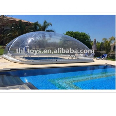 Inflatable Hot Tub Swimming Pool Solar Dome Cover Tent Pool Dome With Air Blower Pump