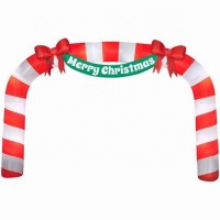 Santa Claus Snowman Inflatable Arch Garden Yard Archway LED Light with Pump Christmas decoration Halloween Props Party Blow Up