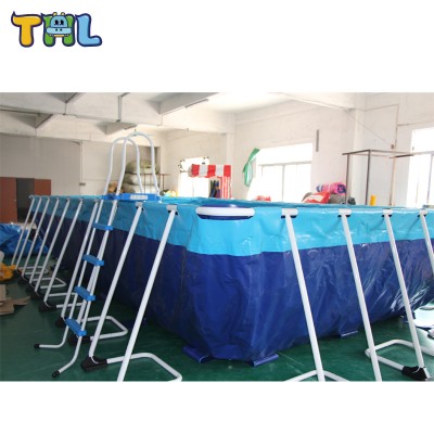 High quality portable above ground swimming pool for party/metal frame swimming pool